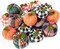 Pumpkins Fabric Pumpkins Decoration Mini Buffalo Plaid Pumpkins Faux Harvest White Pumpkins for Fall Wedding Halloween Thanksgiving Party Decoration (Simple)